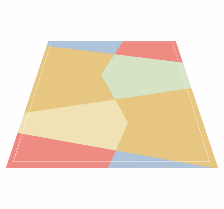 Covor de vinil geometric compoziție geometrică vibrantă - TenStickers