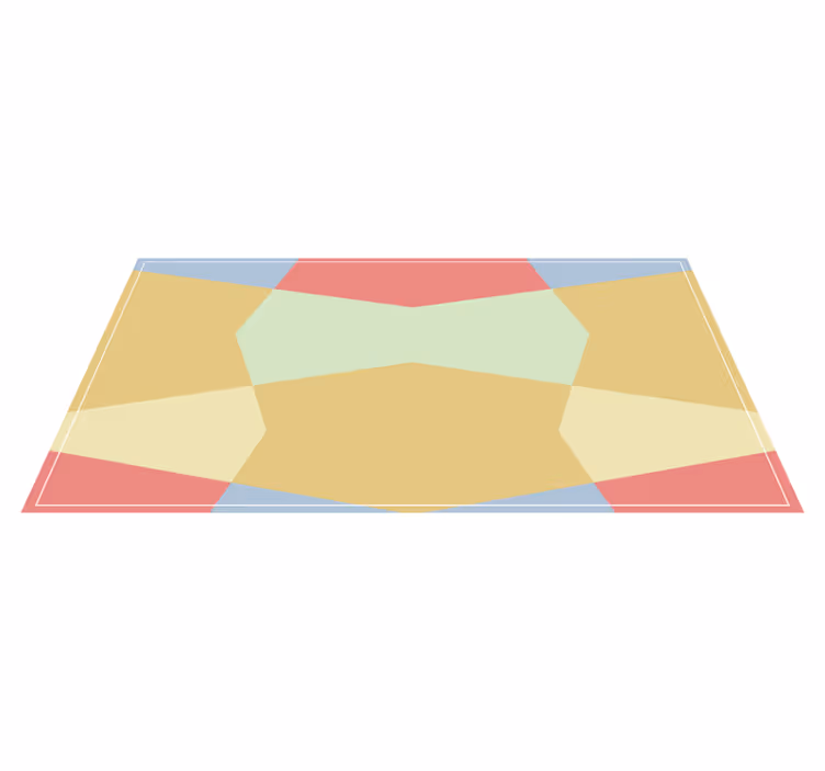 Covor de vinil geometric forme poligonale colorate - TenStickers