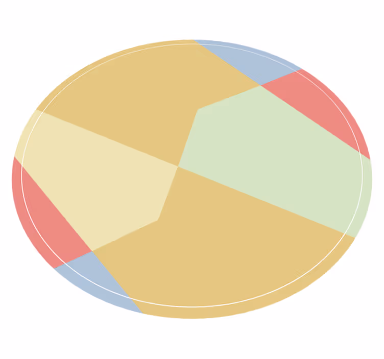 Covor de vinil geometric blocuri de culoare unghiulare - TenStickers