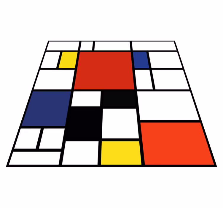 Covor vinil modern cu componentă geometrică vibrantă - TenStickers