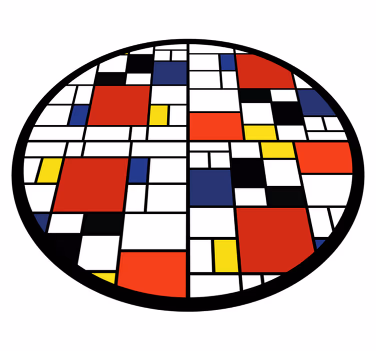 Covor vinil modern cu design în blocuri de culoare - TenStickers