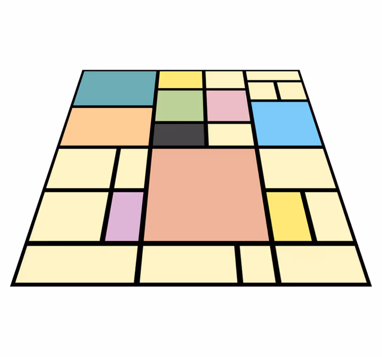 Covor de vinil geometric geometrie vibrantă - TenStickers