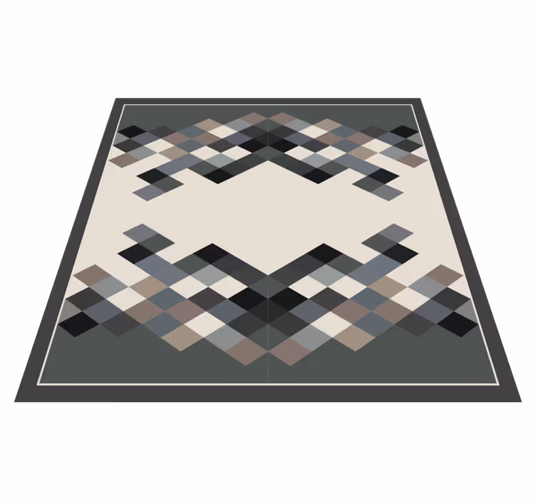 Covor de vinil geometric model pătrat modern - TenStickers