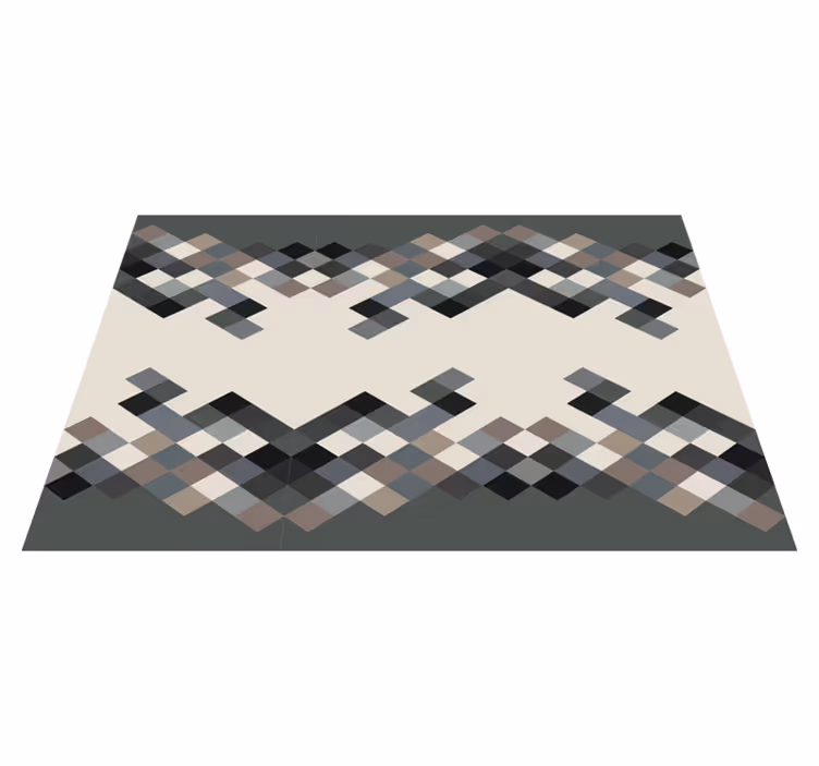 Covor de vinil mozaic cu motiv geometric contemporan - TenStickers