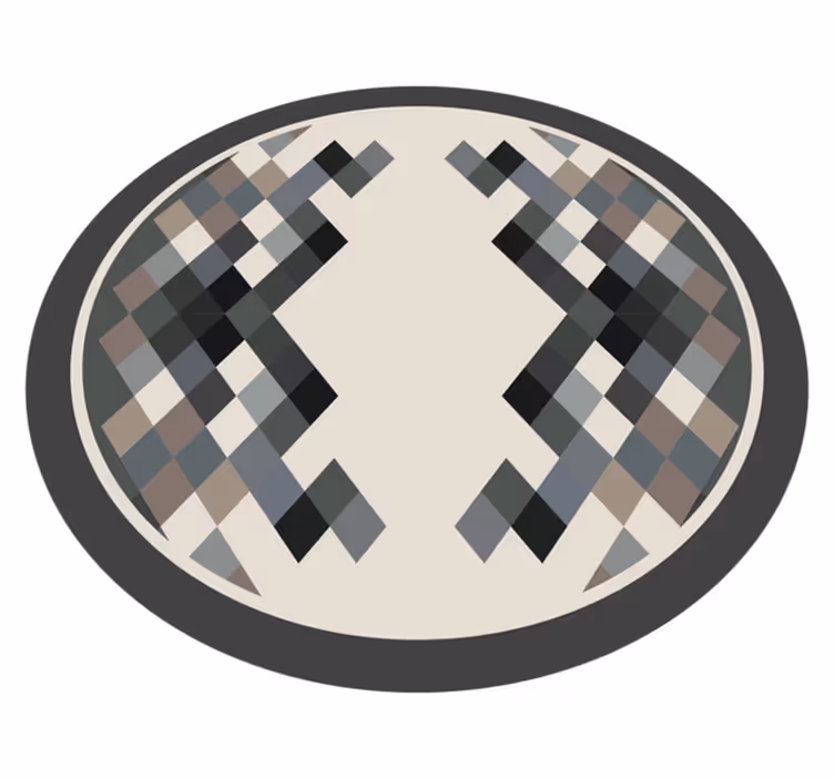 Covor vinil modern cu elemente geometrice gri - TenStickers