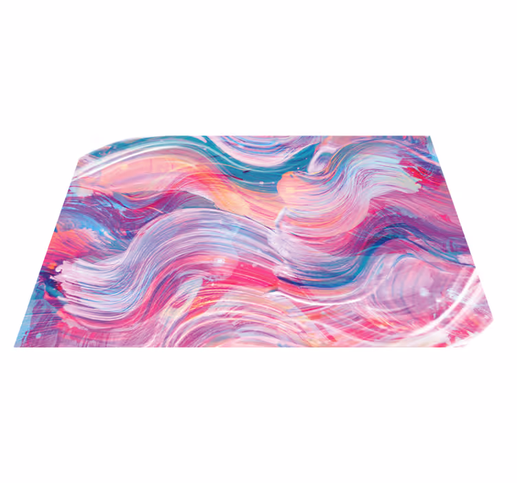 Covor din vinil curbe abstracte vibrante - TenStickers