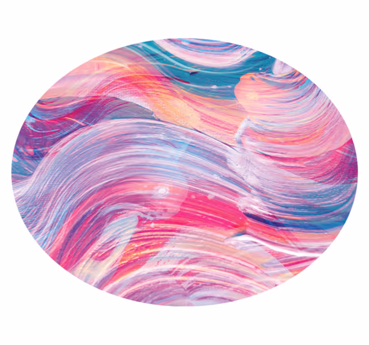 Covor din vinil valuri colorate învârtite - TenStickers