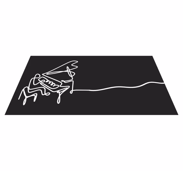 Covor vinil modern pian line art - TenStickers