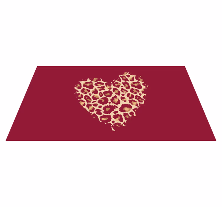 Covor vinil print animalier motivul inimii - TenStickers