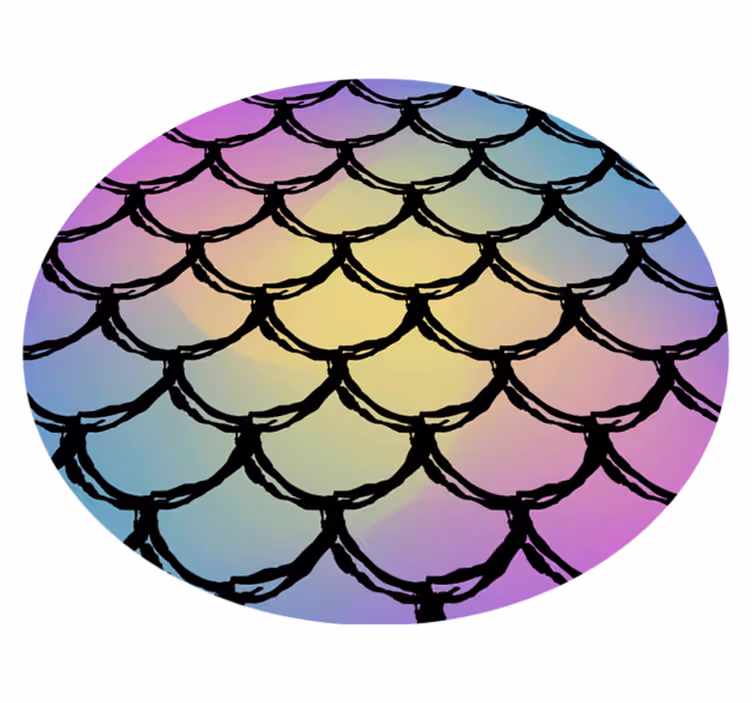 Covor de vinil pentru baie model gradient solzi - TenStickers