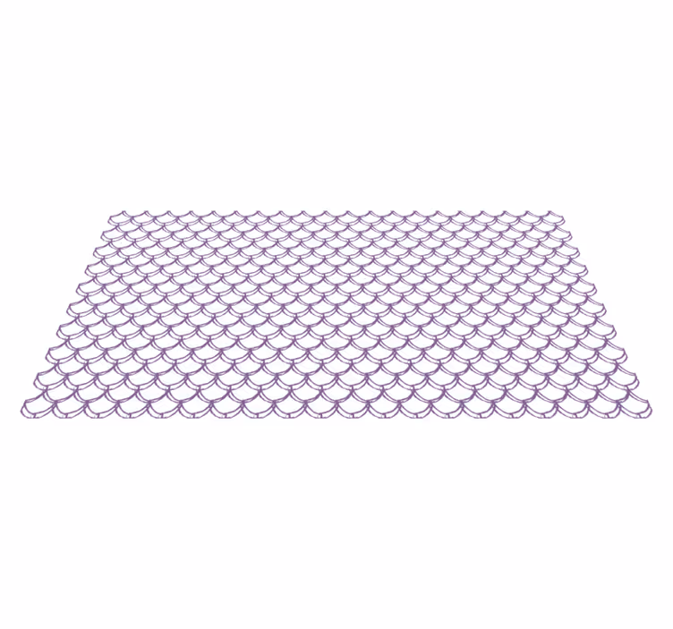 Covor de vinil pentru baie model violet cu margini ondulate - TenStickers
