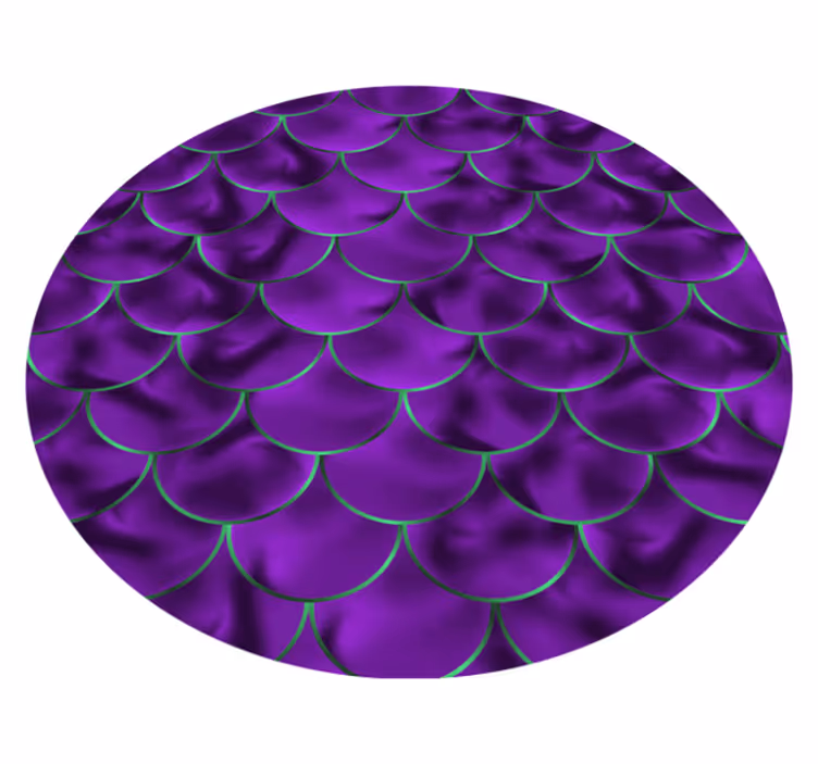 Covoruri vinil rotund cu motiv violet în scoică - TenStickers