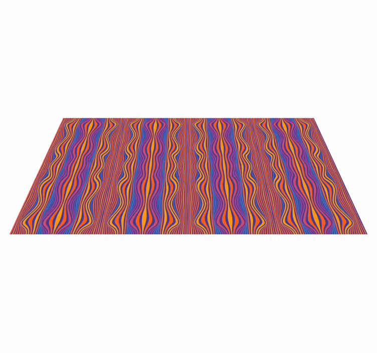Covor dreptunghiular psihedelic cu linii groovy - TenStickers