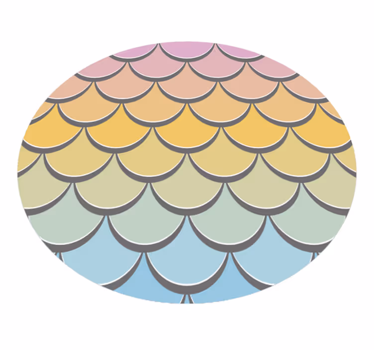 Covor din vinil solzi de pește colorați - TenStickers