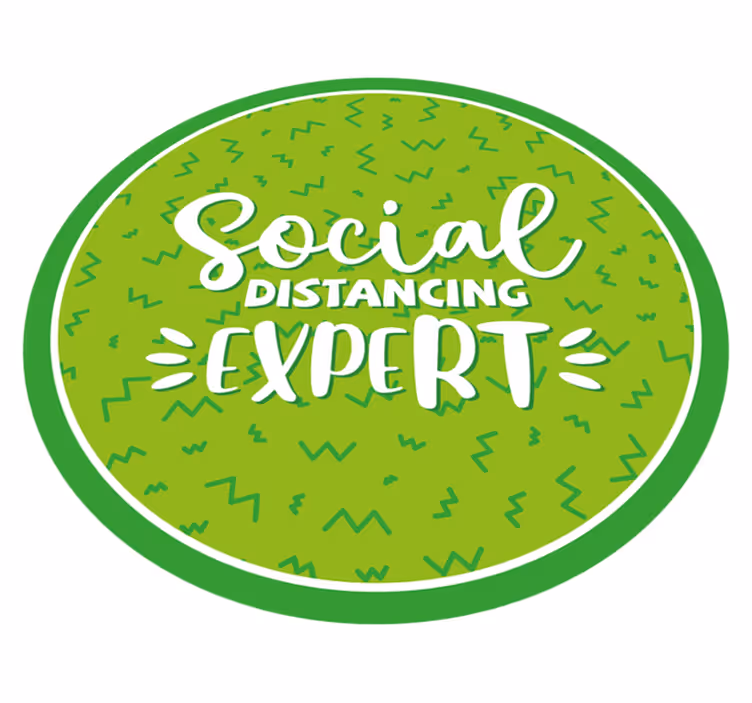Covor de vinil harta lumii expert în distanțare socială - TenStickers