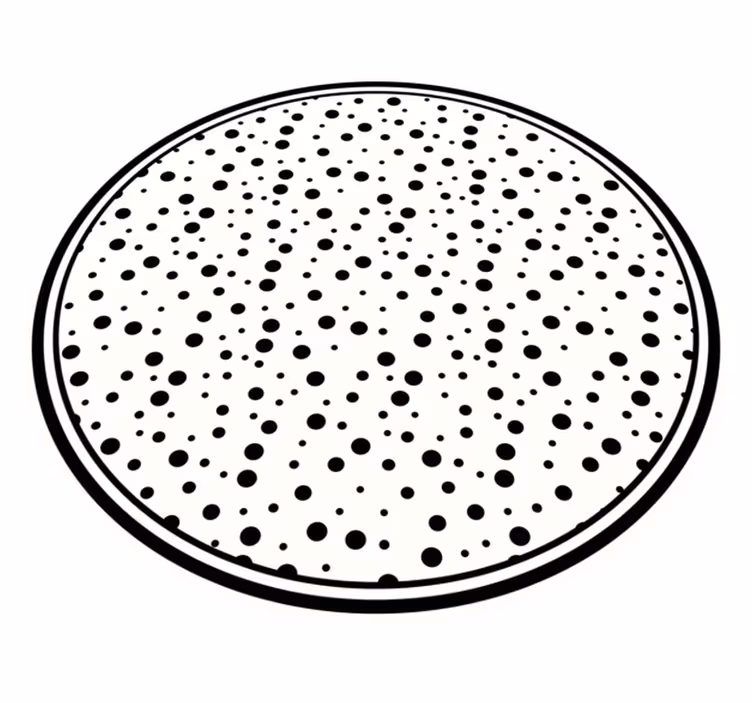 Covor vinil minimalist buline negre - TenStickers
