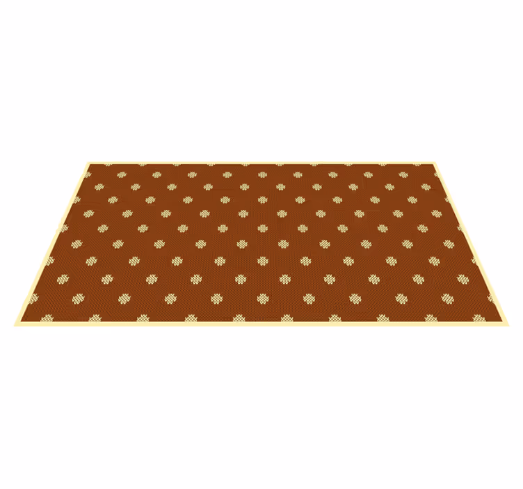 Covor din vinil floral ocru clasic - TenStickers