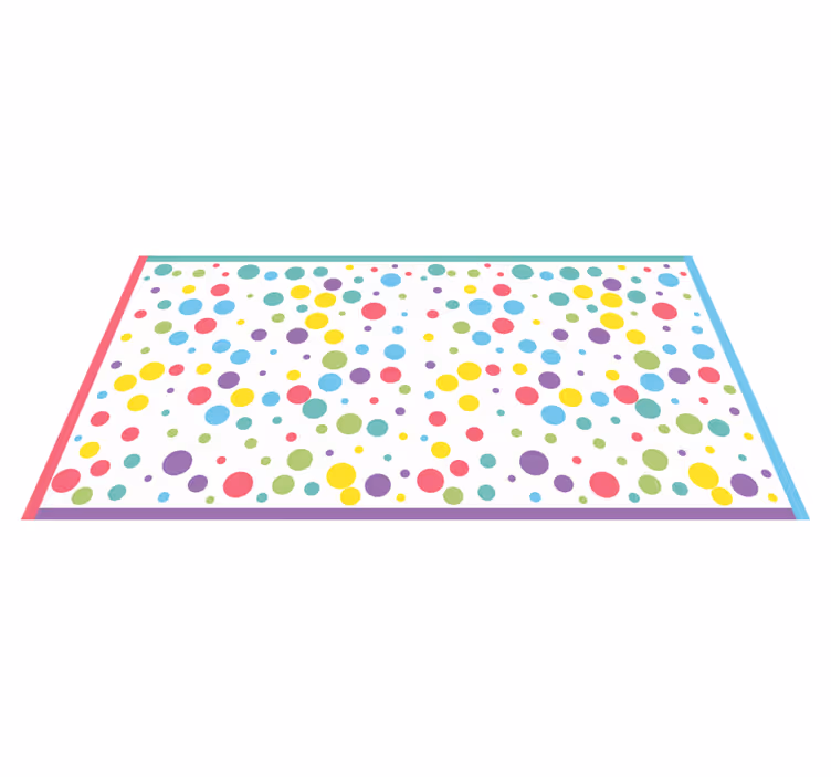 Covor modern cu model de buline colorate - TenStickers