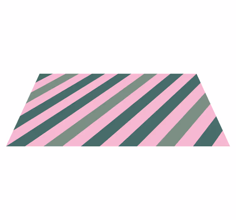 Covor vinil hol intrare dungi roz diagonale - TenStickers