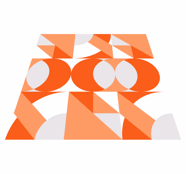 Covor de vinil geometric cu motiv geometric retro - TenStickers