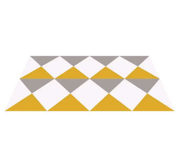 Covor de vinil geometric diamante gri și galbene - TenStickers