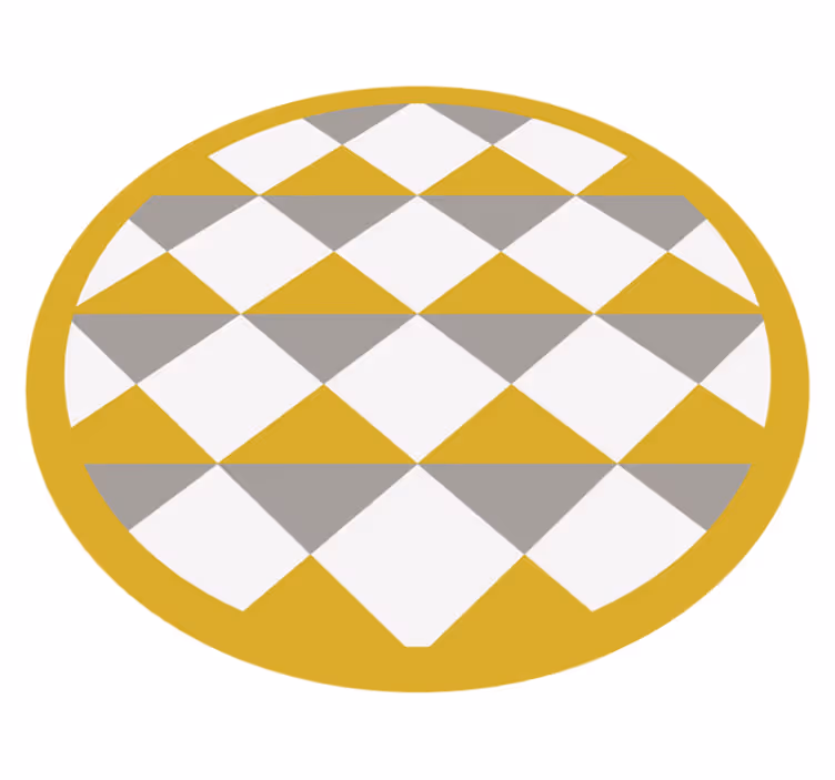 Covor de vinil geometric cerc cu model de diamant - TenStickers