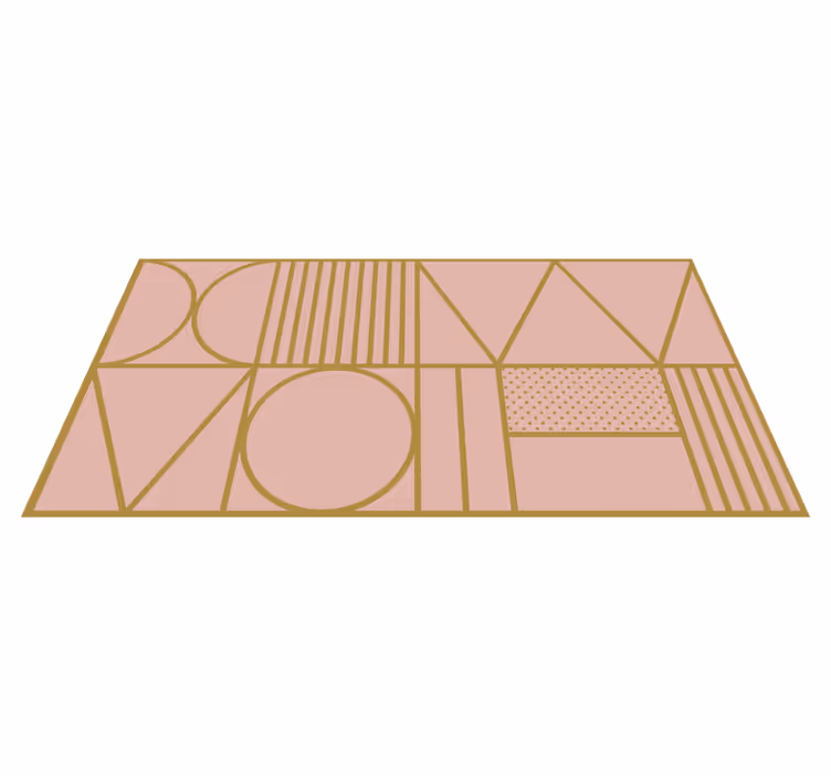 Covor vinil minimalist figuri geometrice - TenStickers