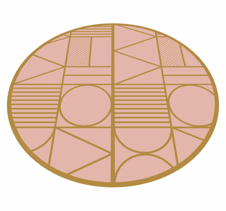 Covor de vinil geometric motiv roz - TenStickers