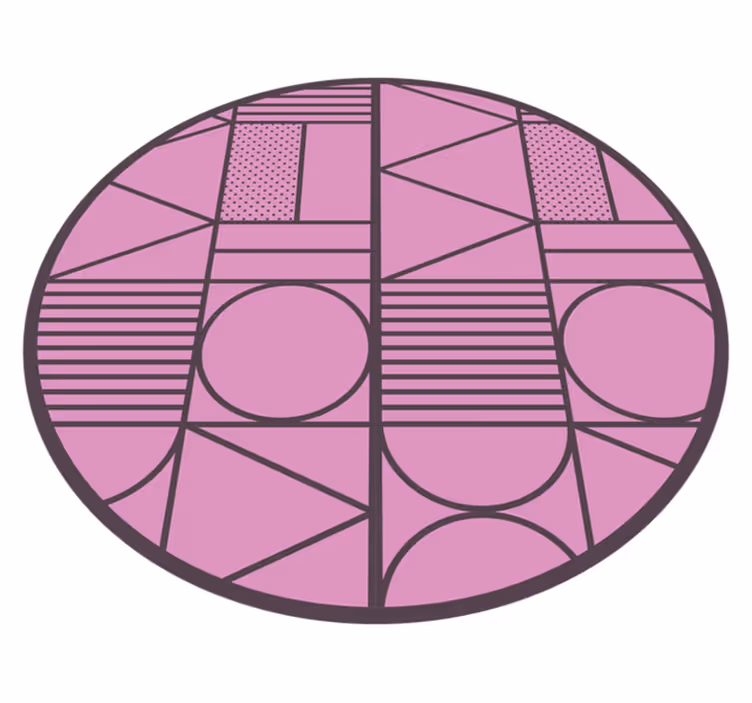 Covor de vinil geometric forme roz - TenStickers