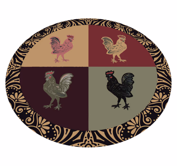 Covor vinil animal motiv fermecător de pui - TenStickers