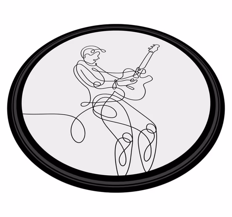 Covor de vinil texturat muzician de artă liniară - TenStickers