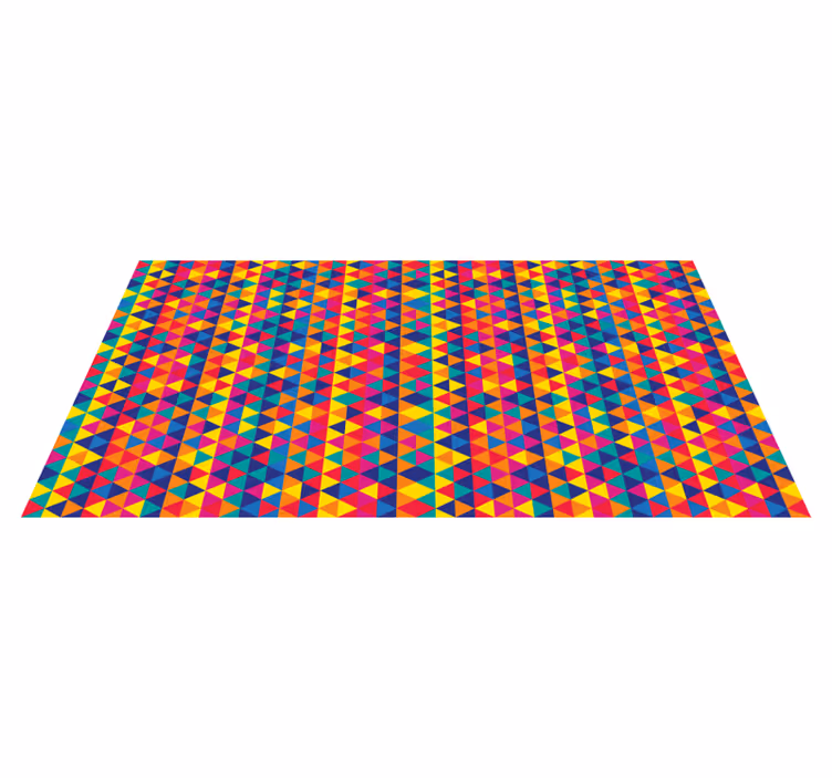 Covor de vinil geometric model de triunghiuri colorate - TenStickers