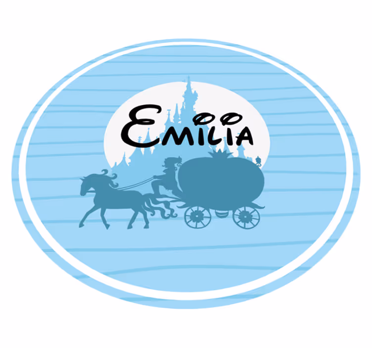 Covor de vinil cu nome temă de trăsură de balet - TenStickers