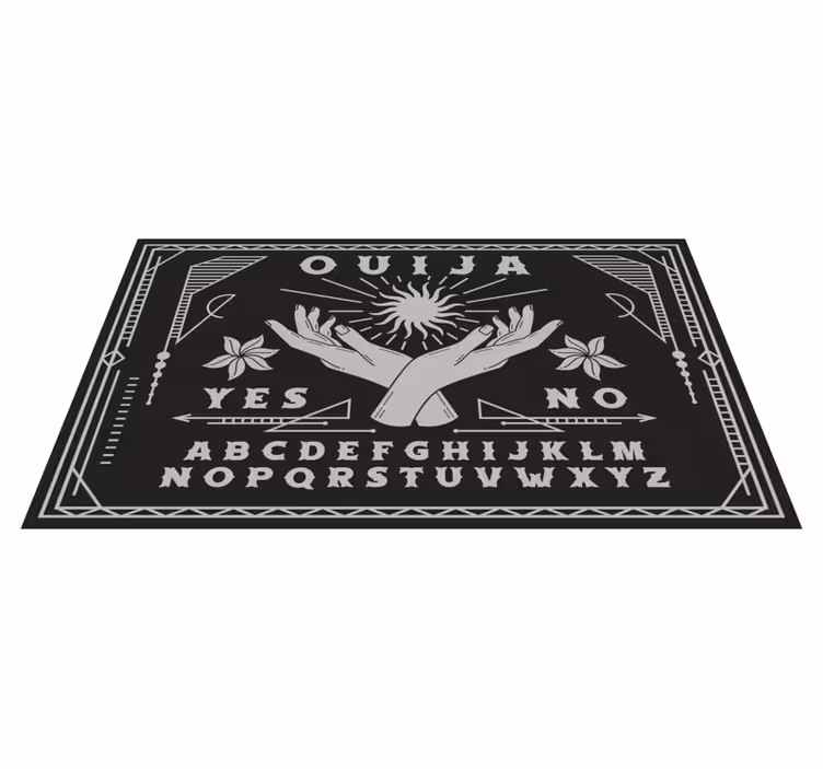 Covor vintage ouija bord alb-negru - TenStickers