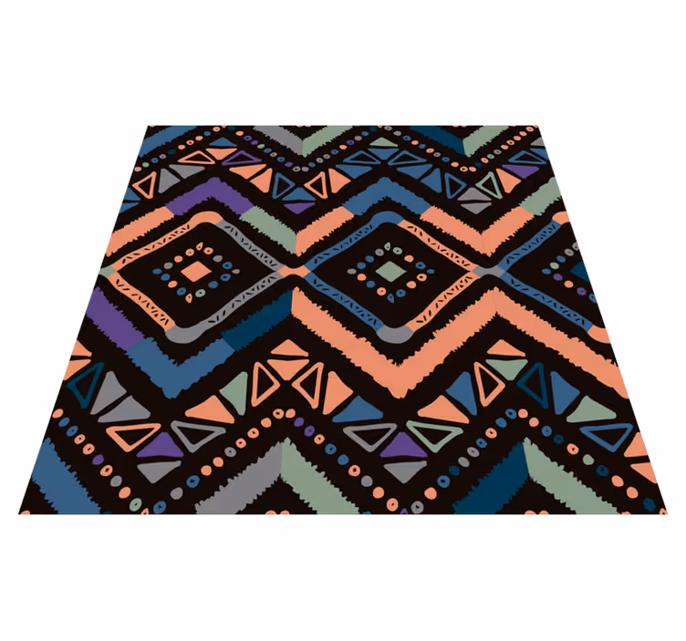 Covor de vinil scandinav secțiuni geometrice de culoare - TenStickers