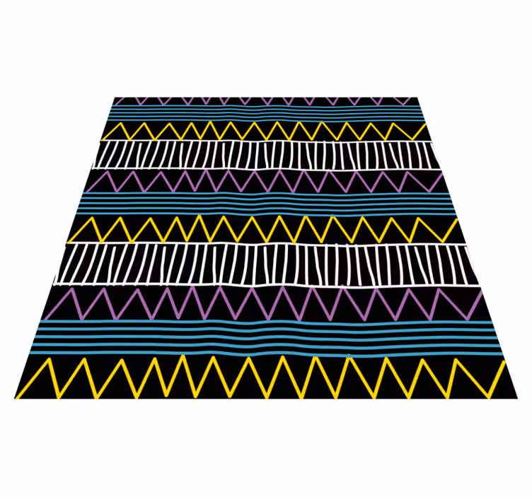 Covor de vinil geometric joc de modele colorate - TenStickers