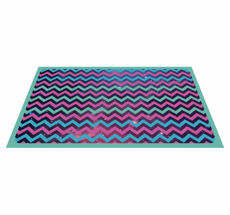 Covor de vinil geometric model în zig-zag - TenStickers