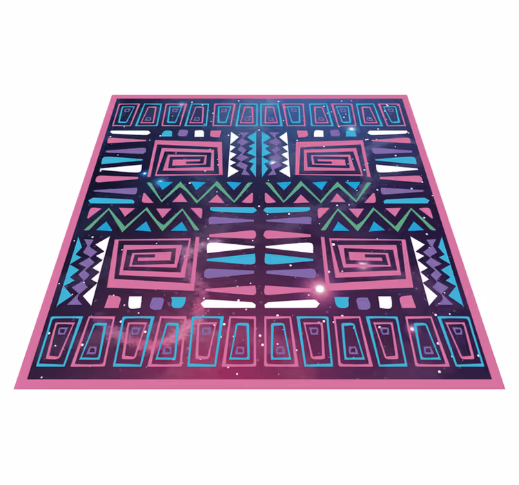 Covor de vinil etnic modele geometrice dinamice - TenStickers
