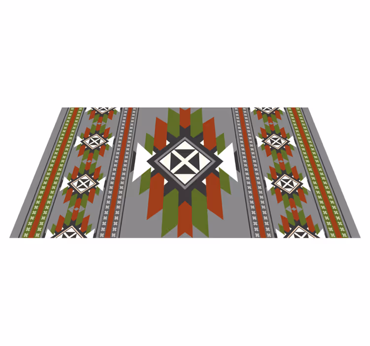 Covor de vinil etnic model geometric texturat - TenStickers