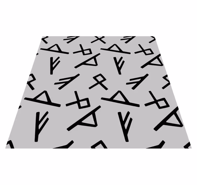 Covor de vinil geometric forme negre elegante - TenStickers