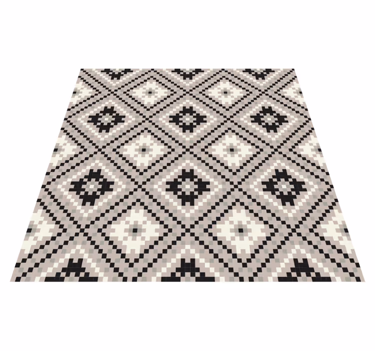 Covor etnic de design nordic romb bej - TenStickers