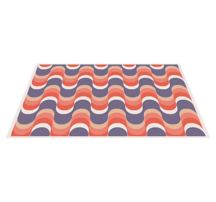Covor de vinil geometric paletă de culori ondulate - TenStickers