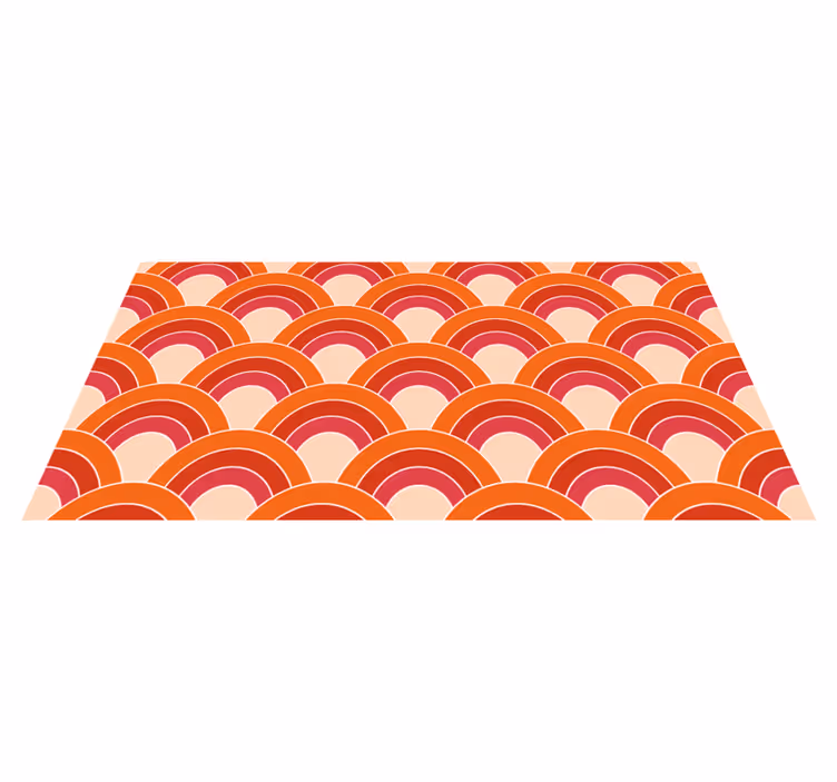Covor de vinil geometric modele arcuite colorate - TenStickers