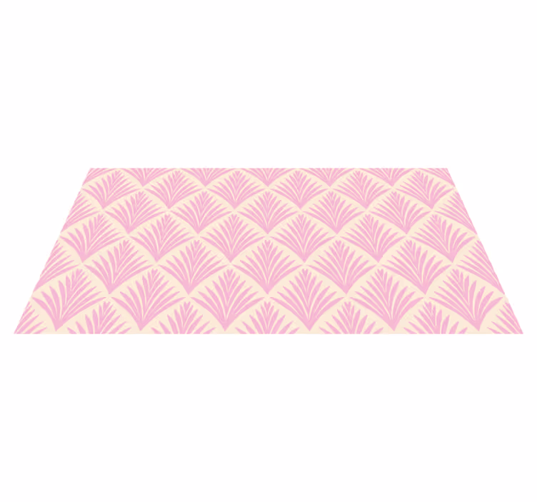 Covor dreptunghiular retro palm pastel roz - TenStickers