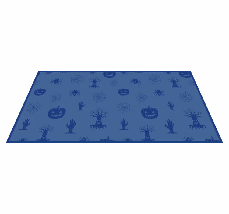 Covor de vinil Halloween temă albastră înfricoșătoare - TenStickers