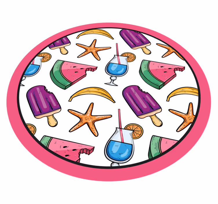 Alții covor de vinil delicii colorate de vară - TenStickers