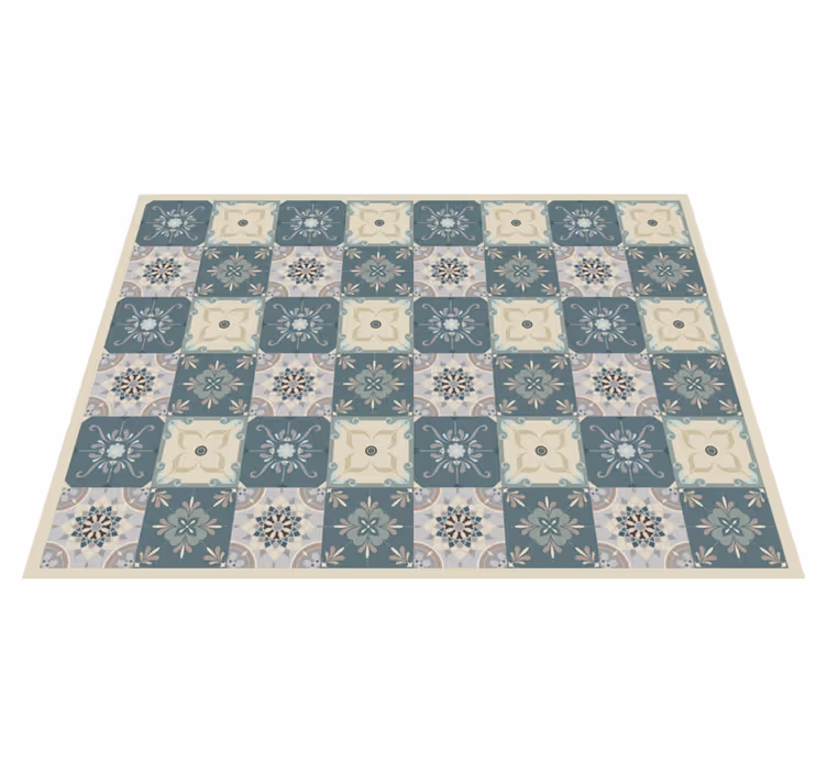 Covor de vinil mozaic cu motiv floral mozaic - TenStickers