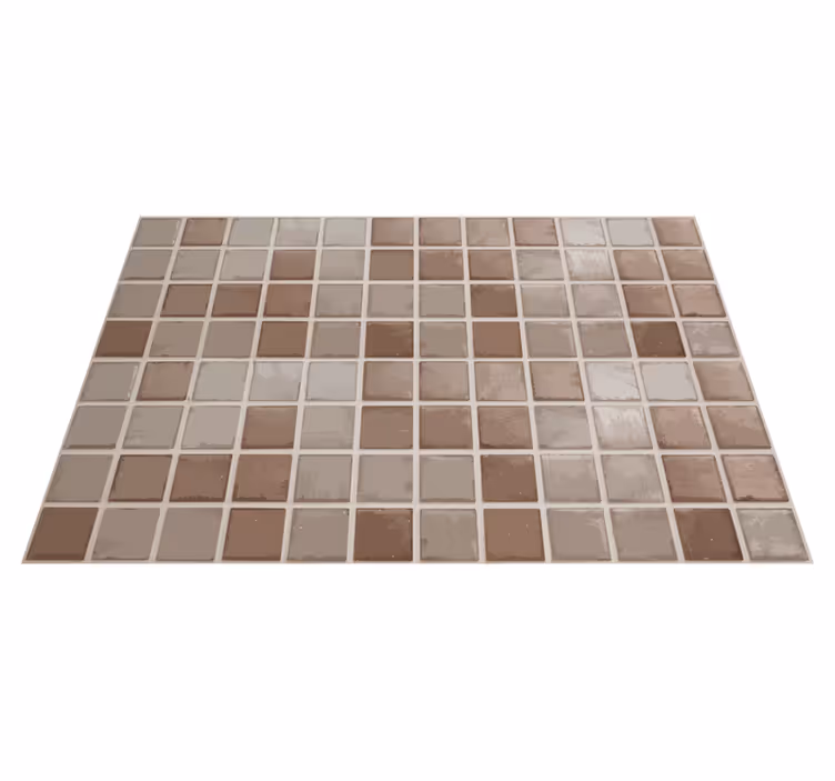 Covor vinil efect de țiglă model de pătrate ceramice - TenStickers