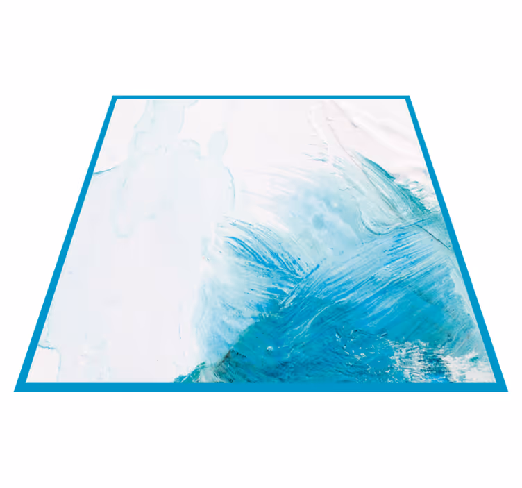 Covor din vinil tușe de pensulă aqua - TenStickers