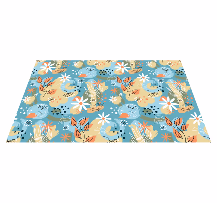 Covor vinil flori și plante modele florale abstracte - TenStickers